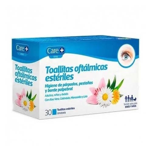 Care+ toallitas oftalmicas esteriles  30 toallitas
