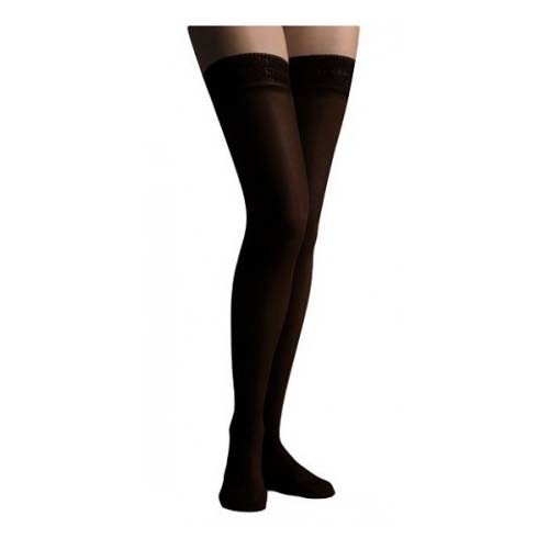 Media larga (a-f) compresion normal - medilast blonda de silicona (talla mediana color negro)