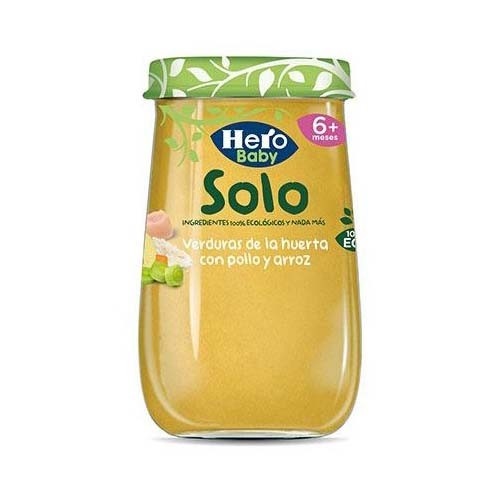 Hero baby solo verduras con pollo y arroz (1 envase 190 g)