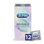 Durex invisible extra fino extra lubricado - preservativos (12 unidades)