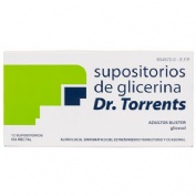 SUPOSITORIOS GLICERINA DR. TORRENTS ADULTOS BLISTER, 12 supositorios