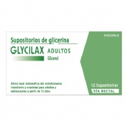 GLYCILAX ADULTOS SUPOSITORIOS , 12 supositorios